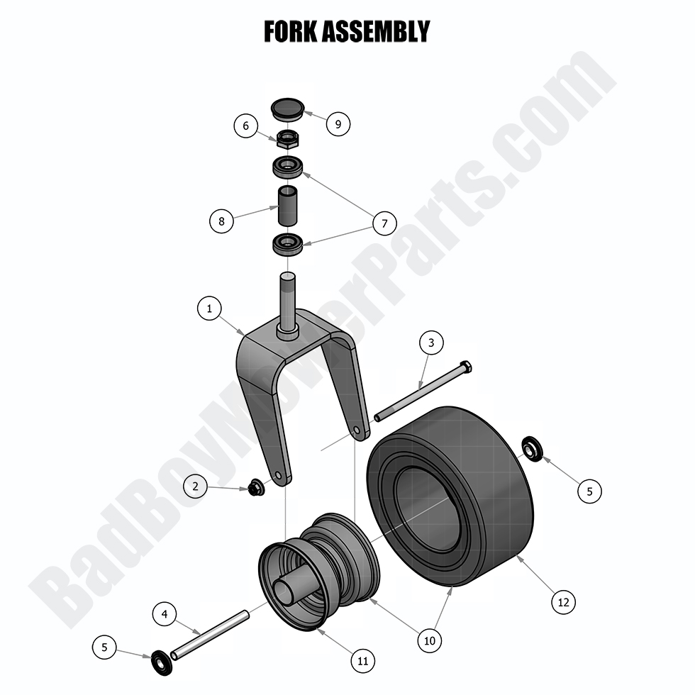 2018 Outlaw XP - Front Fork Assembly